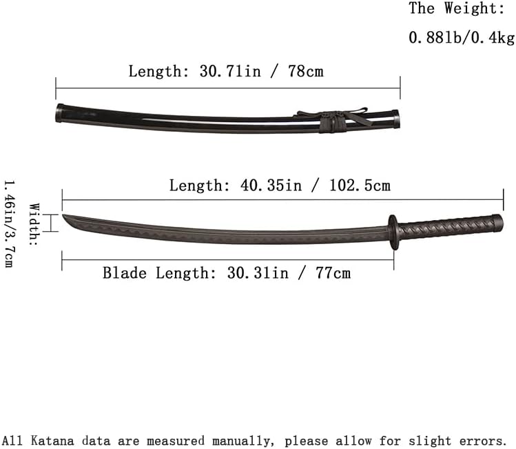 Sword fort سيف بلاستيكي من البولي بروبيلين عالي المتانة، سيف تدريب فنون القتال، كاتانا إيدو مع غمد، مناسب للتدريب، الأداء والتدريب - Image 2